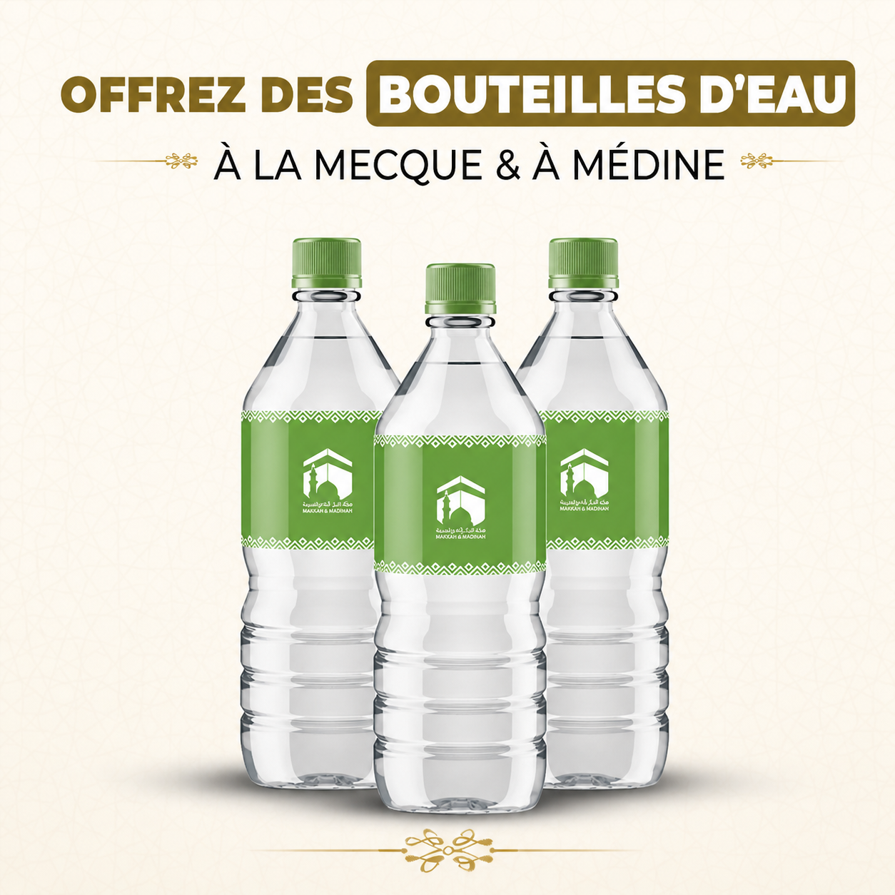 Offrir 50 bouteilles d'eau